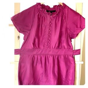 BCBG silk tie waist blouse